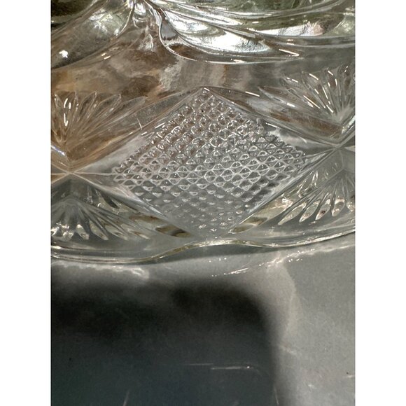 Vintage Clear Glass Cut Crystal Serving Bowl - Picture 10 of 10